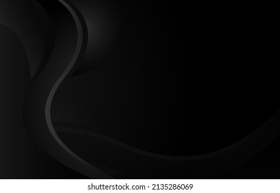 abstract background with black color. black shadow curve design