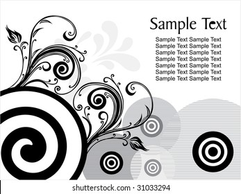 fondo abstracto con diseño floral creativo negro