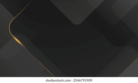 fundo abstrato preto gradiente escuro dourado luxo forma geométrica premium papel de parede