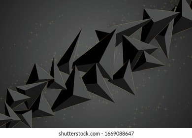 Polígono oscuro de fondo abstracto
