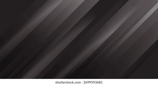 Fundo abstrato com listras diagonais e pretas em vários tons de cinza, criando uma sensação de movimento e profundidade. Ilustração vetorial