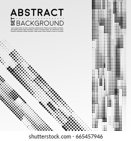 Abstract background black dots. Set abstract halftone form. Stock - Vector.