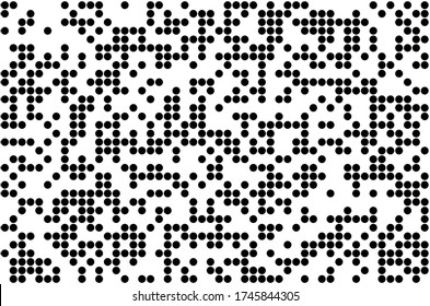 Abstract background of black dots similar to a computer punch tape