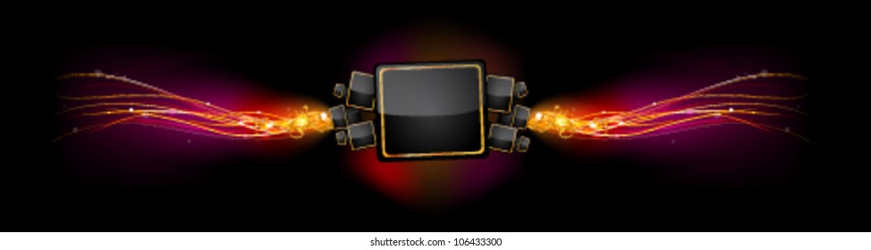 Abstract background with black frame, Vector