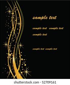 abstract background, black and gold