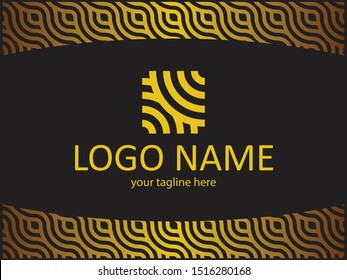 abstract background in black and gold elegant design