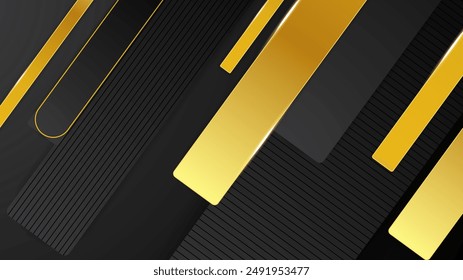 Fondo Abstractas con Formas geométricas en negro y oro