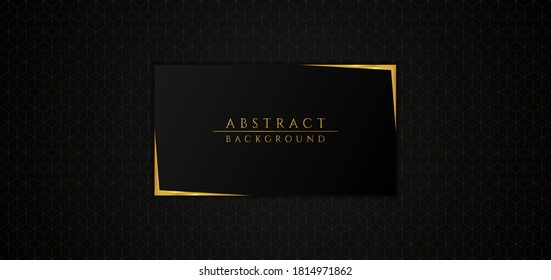 Abstract background black and gold luxury design square shape pattern. vector illustration.