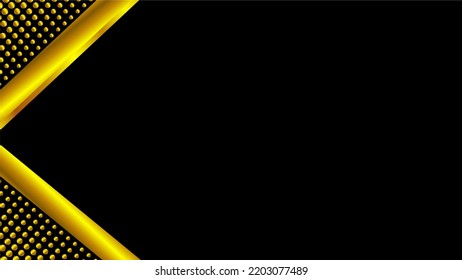 Abstract background black gold modern design vector