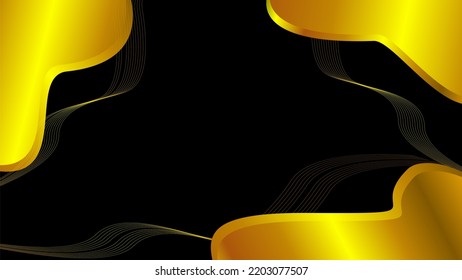 Abstract background black gold modern design vector