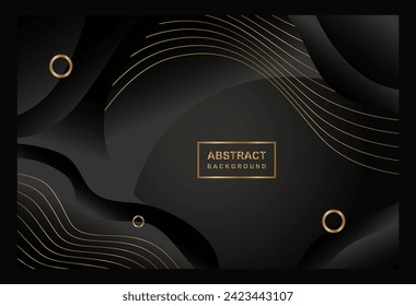 fondo abstracto plantillas de oro negro colección moderna oscura