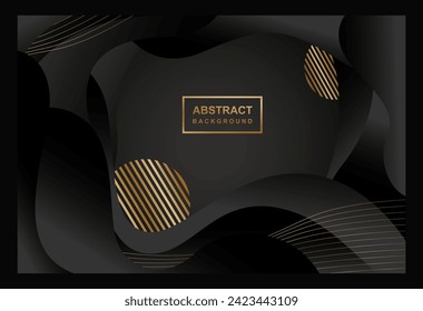 fondo abstracto plantillas de oro negro colección moderna oscura