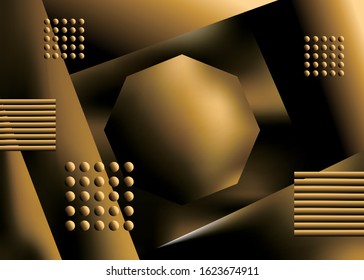 abstract background in black and gold. Vector illustration. You can use it for banners, websites, graphic designs