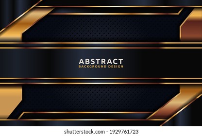 Fondo abstracto, Combinación de líneas doradas y negras. Usable para tarjeta de felicitación, banner, Landing Page, Presentation Background, Etc.