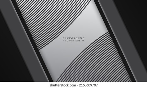 abstract background, black and gray, curved lines