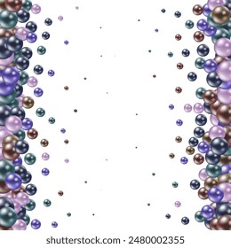 Abstrakter Hintergrund von schwarzen und grauen glänzenden Kugeln. Layout für Werbung, Cover, Banner und mehr.