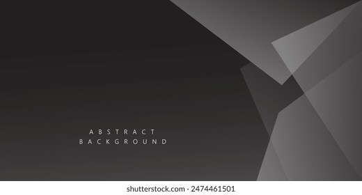 Abstract background Black and gray shape with technology concept for template, poster, wallpaper, flyer design. Vector illustration	