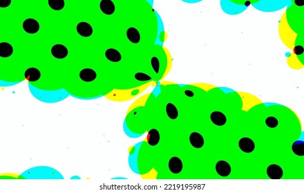 Abstract background with black and green polka-dot texture