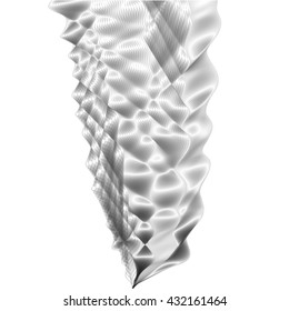 Abstract background with black and grey smoke wave isolated on white. Vector illustration.