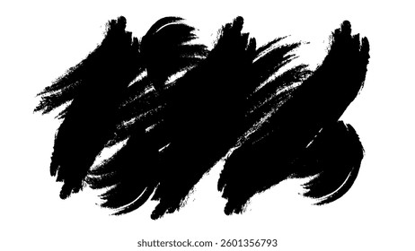Abstract background with black grunge brush hand drawing. Place for text. Suitable for wallpapers, presentations, banners, etc.