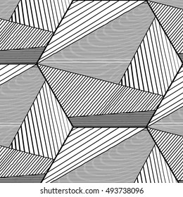 Abstract background black hexagon line. Hexagon background. Vector illustration.