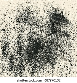 Abstract Background with black ink blots and stains. Grunge Texture. Vector Illustration.
