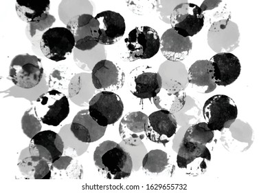 Abstract background of black ink drawing on white paper