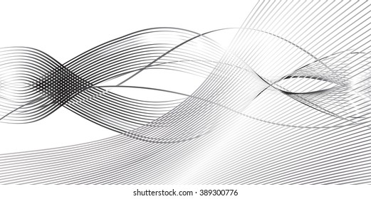 Abstract background with black lines on white background. Vector illustration. For Art, Print, Web graphic design.