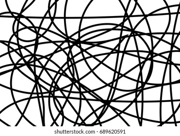 Abstract background of black lines on white