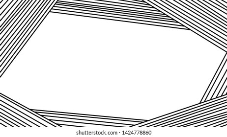 Abstract background the black lines show the geometry of the frame. Modern model. Vector Illustration For Your Design. Design template.