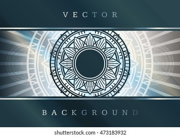 abstract background, black mandala
