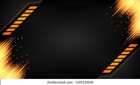 Abstract background black and orange color modern design, message board for text. Background for template design. vector illustration EPS 10