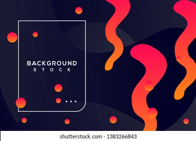 abstract background with black & orange gradient. curvy, wavy, fluid, flowing, irregular shapes. suitable for background, landing page, wallpaper, home screen, theme. vector eps 10