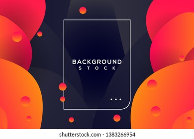 abstract background with black & orange gradient. curvy, wavy, fluid, flowing, irregular shapes. suitable for background, landing page, wallpaper, home screen, theme. vector eps 10