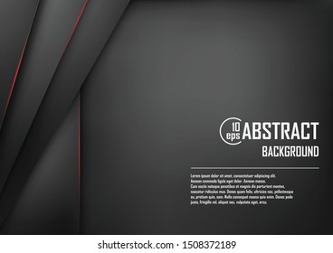Abstract background of black origami paper. Vector illustration