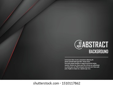 Abstract background of black origami paper. Vector illustration. Mesh. EPS 10