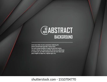 Abstract background of black origami paper. Vector illustration