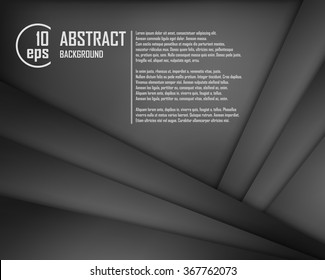 Abstract background of  black origami paper. Vector illustration. Mesh. EPS 10