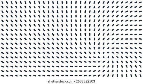 Fundo abstrato com ovais pretas sobre fundo branco. Matriz irregular ou matriz com efeito de torção. Modelo de design de capa. Ilustração 3D para brochura, cartaz, apresentação, folheto ou banner.