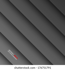 Abstract background with black paper layers