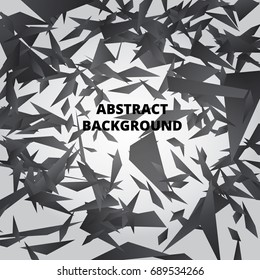 Abstract background of black polygon shape spread