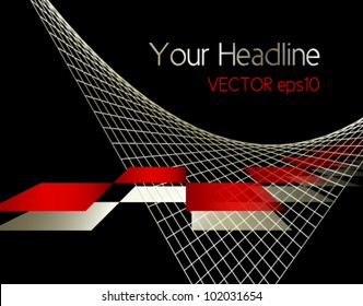 Abstract background black and red