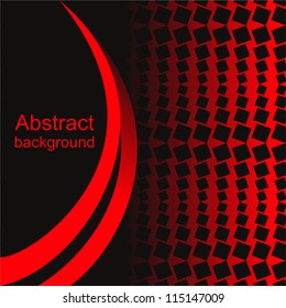 Abstract background: black and red.