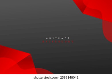 Abstract background Black and red shape with technology concept for template, poster, wallpaper, flyer design. Vector illustration	