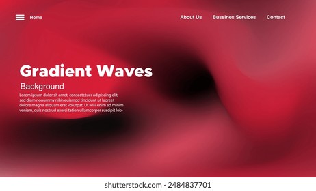 Abstract background in black red. Smooth transitions of sparkling colors. Gradient waves