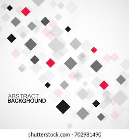 Abstract background with black and red squares. Modern vector design