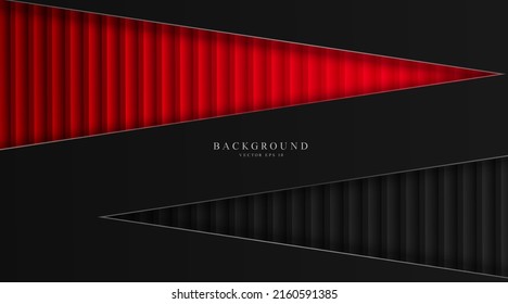 abstract background, black and red, triangle strip