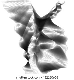 Abstract background with black smoke wave. Vector illustration.