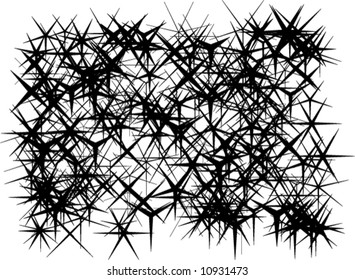 Abstract background - black snowflakes (vector)