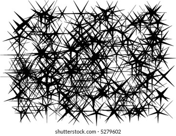 Abstract background - black snowflakes (vector)
